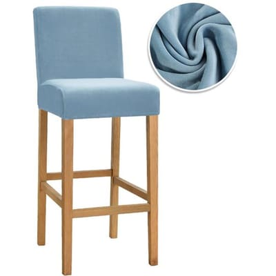 Housses de chaise de Bar en tissu velours, extensibles, douces, lavables, à dossier court, pour cuisine, maison, hôtel, Banquet 1 Piece