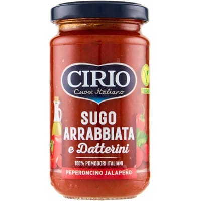 Cirio Pittige Italiaanse Tomatensaus Arrabbiata Datterino Jalapeno 190g