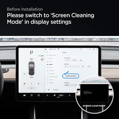 Famanu – Screenprotector van gehard glas geschikt voor Tesla schermen 2017–2023 en 2020–2025 mat afgewerkt met installatieframe anti-vingerafdruk 9H bescherming