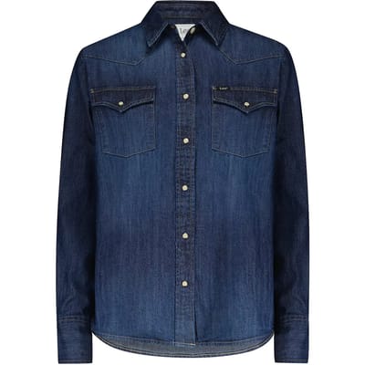 Lee Regular Western Shirt Through The W Maat: L | Longsleeves Outlet | Dames | Blauw