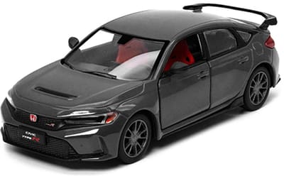 Kinsmart 2024 Honda Civic Type R lengte 13 cm Diecast model schaal 1/36 verkoop per stuk pull back speelgoed auto Kinsmart