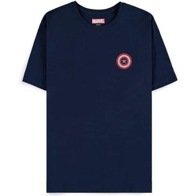 Captain America - Disney T-shirt - Brave New World - Captain America - Wings - S tot XXL - voor Mannen - navy