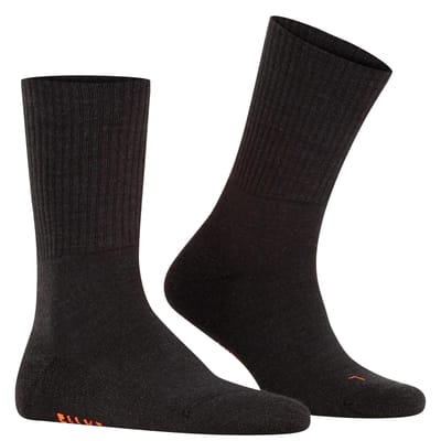 FALKE Walkie Light eenkleurig wol functioneel materiaal sokken unisex grijs - maat 37-38