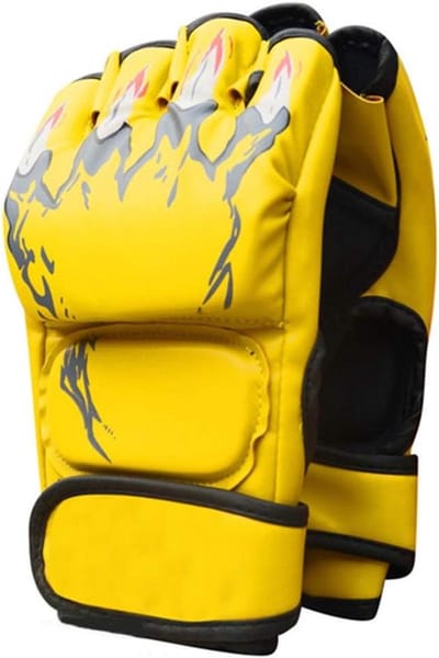 Bokshandschoenen - Vechtsport handschoenen - Training en sport - Hoge densiteit schuim - Universele maat - Geel