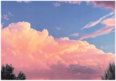 WALLARENA - Fotobehang - 150x105 cm - Fototapete voor meisjes met wolken voor de kinderkamer