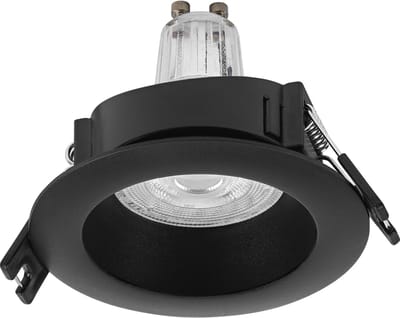 OSRAM Spot Set LED inbouwspot GU10 Press 2.6W Zwart, 200lm 2700K Warm Wit, CRI≥80, kunststof behuizing, set van 5