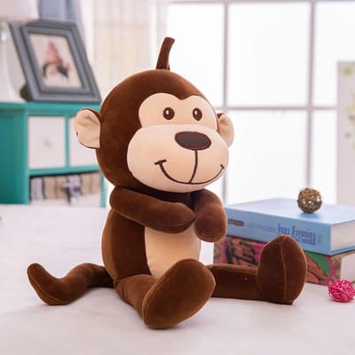 1 st 75cm Schattige Grote Hangende Haak en Lus Hand Aap Pluche Speelgoed Gevuld Dier Gebreid Jongens Baby Pop Cadeau Geschenken 50CM brown