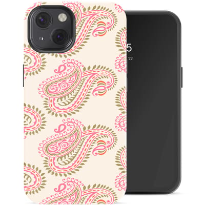 Selencia Hoesje - Geschikt voor Apple iPhone 13 - Backcover - Paisley Blush