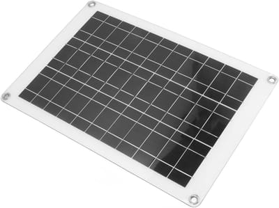 Zonnepaneel - Draagbare Energie - Buitenstroom Voorziening - Lichtgewicht Epoxyhars - 20W 18V - Zwart