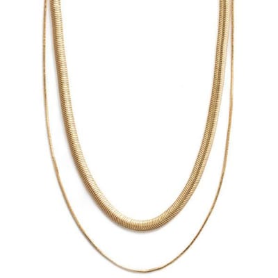 Collier - LUXENTER - Jezo - or jaune 18 carats - alliage métallique - fermoir mousqueton jaune