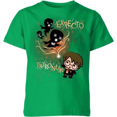 Harry Potter Kids Expecto Patronum Kids' T-Shirt - Green - 98/104 (3-4 jaar)