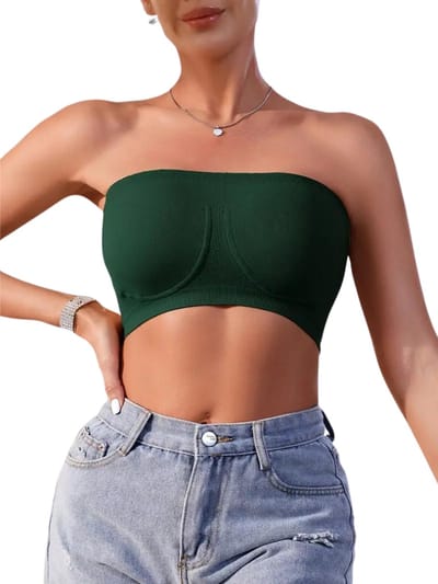Nivard BH Zonder Beugel - Zonder Bandjes - Push-up Bh's - Comfort Beha - Comfortabel - Sterk - Yoga - Dames - Groen - Maat XL