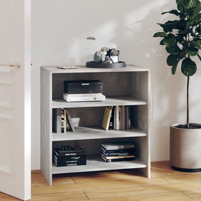vidaXL - Dressoir - 70x40,5x75 - cm - bewerkt - hout - betongrijs