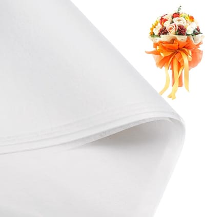 Bloemen inpakpapier, 58 cm, 20 stuks, wit, bloemmotief, waterdicht, meerdere gelegenheden