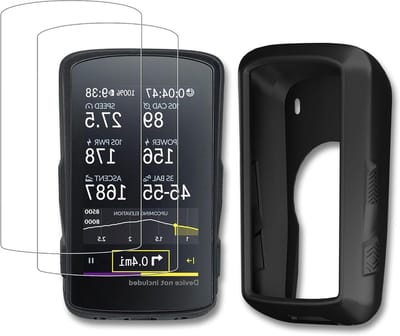 Fietscomputer Beschermset - GPS Houder Folie - Outdoor Activiteiten - Op Maat Gemaakt Design - 3 Stuks - Zwart