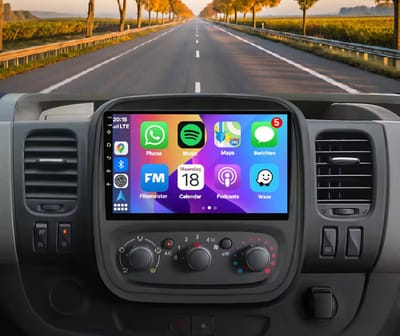 Autoradio 2/32GB met Carplay en Android auto | Geschikt voor Opel Vivaro B, Renault Trafic 3, Fiat Talento, Nissan NV300 2014-2021 | Radio scherm met Navigatie | 2014 2015 2016 2017 2018 2019 2020 2021
