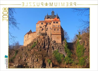 Puzzel Kasteel Kriebstein - Legpuzzel 1000 stukjes - Ontspannend Tijdverdrijf - Premium Kwaliteit Karton - 64 x 48 cm - Meerkleurig