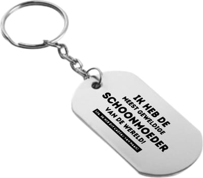 Akyol - ik heb de meest geweldige schoonmoeder van de wereld sleutelhanger - Schoonmoeder - familie mensen met een schoonmoeder - cadeau - 54 x 29mm