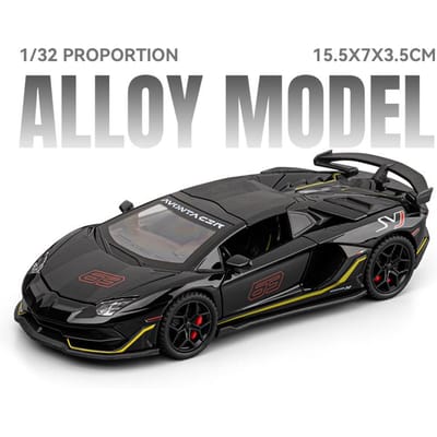 1:32 Aventador Svj63 Super Sportwagen Legering Metaal Diecast Modelauto Hoge Simulatie Verzamelaar Miniatuur Woondecoratie Cadeaus