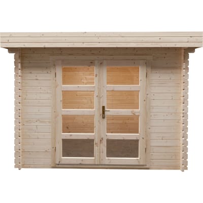 Houten tuinhuisje Modern platdak 300x250cm / 28mm