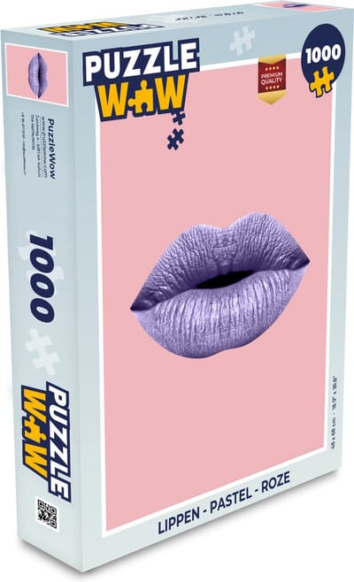 Puzzel Lippen - Pastel - Roze - Legpuzzel - Puzzel 1000 stukjes volwassenen
