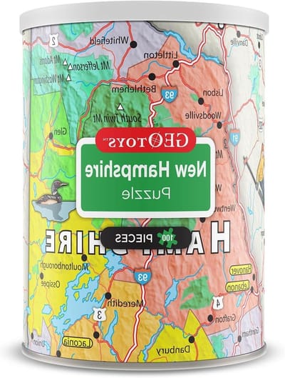 Staat Puzzel - Educatieve Legpuzzel - Geografie Leren - Draagbare Doos - 100 Delen - Multicolor