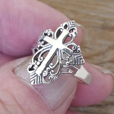 Huitan Holle Kruis Vingerringen voor Vrouwen Nieuwe Mode Sieraden Dagelijks Dragen Eenvoudige Stijlvolle Metalen Ringen Vrienden Cadeau Drop Ship 7