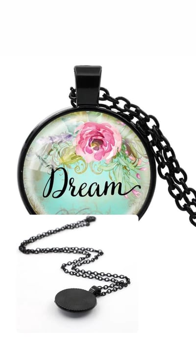 Akyol - bloemen ketting - dream ketting - ketting - valentijnsdag - valentijns cadeau - ketting met bloemen - ketting met een tekst erop - ketting voor haar - collier - ketting met een hanger