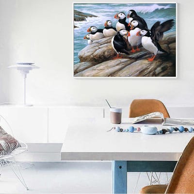 Handgemaakte diamantschilderij schattige dieren borduurpakketten diamant borduurwerk steentjes 20X30CM gray