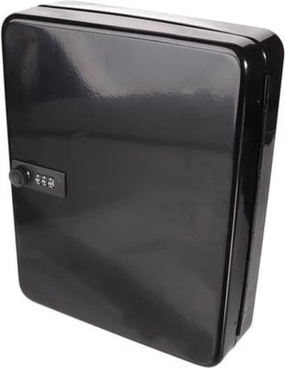 Sleutelkluisje - voor 46 sleutels - cijferslot - metaal - zwart - 30 cm