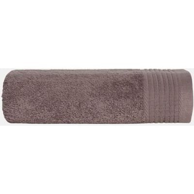 The One Towelling Deluxe handdoek - 60 x 110 cm - Badlaken - Hoge vochtopname - Met ophanglus - 550 gr/m² - 100% Gekamd katoen - Taupe