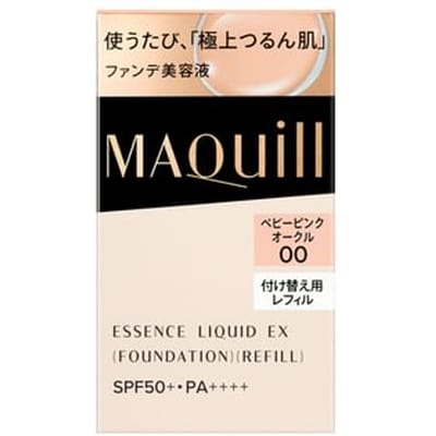 Shiseido - Maquillage Essence Liquid EX Foundation SPF 50+ PA++++ Baby Pink Ocher 00 - 24ml Refill