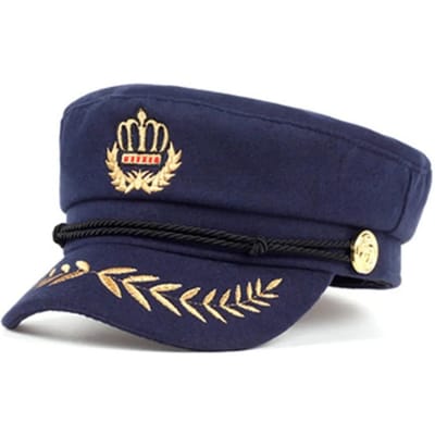 Vintage warme muts mannen vrouwen herfst winter platte militaire baretten kapitein verstelbare matrozen petten marine pet hoeden marineblauwe kleur