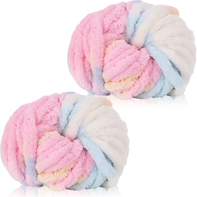 Wolblokken van 250g x 2 Voor Haken en Breien,Geschikt Voor Dekens,Kussens,Huisdiermanden,Tassen,Mutsen,Mutsen en Sjaals(Heemst)