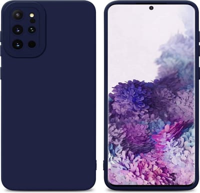 Cadorabo Hoesje geschikt voor Samsung Galaxy S20 PLUS in FLUID DONKER BLAUW - Beschermhoes gemaakt van flexibel TPU silicone Cover Fluid Case