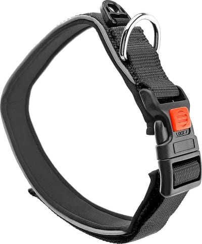 Nobleza Zwemhalsband voor honden - Maat S - Verstelbaar 38 / 44 - Hondenhalsband waterdicht - Zwart