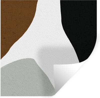 Muurstickers - Sticker Folie - Minimalisme - Design - Vormen - 100x100 cm - Plakfolie - Muurstickers Kinderkamer - Zelfklevend Behang XXL - Zelfklevend behangpapier - Stickerfolie