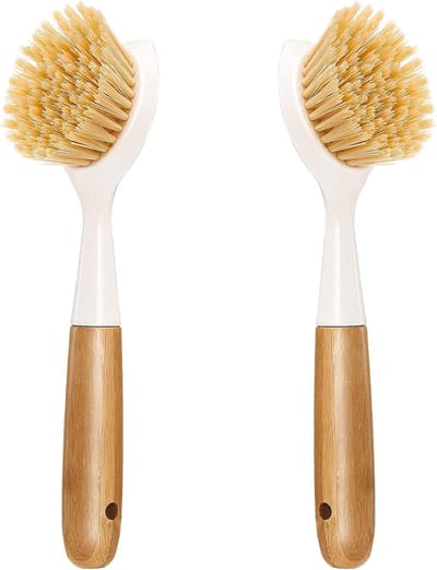 Keukenborstel Set - Afwasborstel Schraper - Schoonmaken Pannen - Ingebouwde Schraper - 2 stuks - Niet gespecificeerd