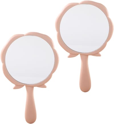 Make-up spiegel set - Cosmetische spiegel - Dagelijks gebruik - Handige handgreep - 13 x 8.5 cm - Roze