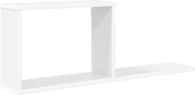 vidaXL - Zwevende - schappen - Wit - 80 - x - 15 - x - 30 - cm - Bewerkt - hout