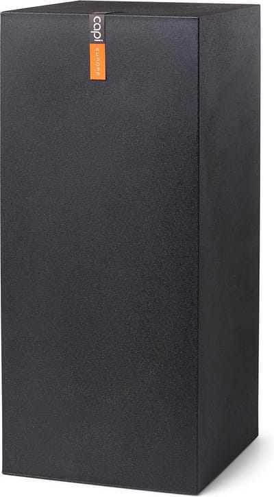 Capi Europe - Pilaar Smooth NL - 36x79 - Zwart - Opening Ø - Bloempot voor binnen en buiten - Levenslang garantie - Breukbestendig - 100% Recyclebaar - CO2 Neutraal geproduceerd - KBL243