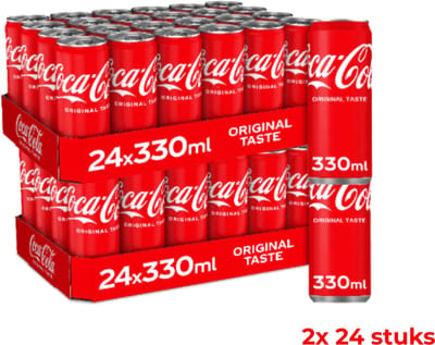 Coca-Cola Tray 24 x 330ml – Frisdrank – Origineel – Koolzuurhoudende Cola - 2x 24 stuks