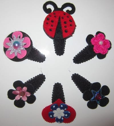 ZoeZo Design - Set van 6 - baby - peuter - haarclips - haarspeldjes - lengte circa 5 cm