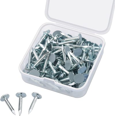 80 stuks gegalvaniseerde dakbedekking nagels voor houten schuren - Vilt clout nagels met grote hoofdmaten 20mm