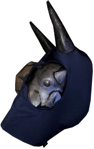 Pagony Easyfit Vliegenmasker Met Rits - Maat: S - Donkerblauw - Polyamide