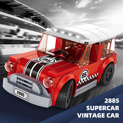 Yugaplex ® - SuperCar - Raceauto - Bouwstenen auto voor kinderen - Bouwvaardigheid voor kinderen