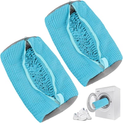 Waszakken voor Schoenen - Ideaal voor de Wasmachine, Geschikt voor Alle Schoenformaten en -soorten, Met Ritssluiting voor Gemakkelijk Gebruik