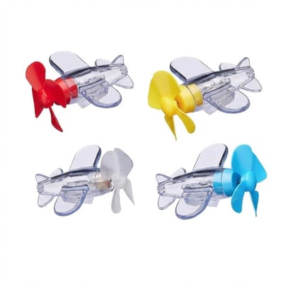 Wind-Powered LED Mini Vliegtuig Ornament - 4 Stuks - Auto & Fiets Decoratie - Geen Batterijen Nodig - Wind-Aangedreven Verlichting - Windenergie Verlichting - Propeller Spinner - Unieke Gadget - Multicolor