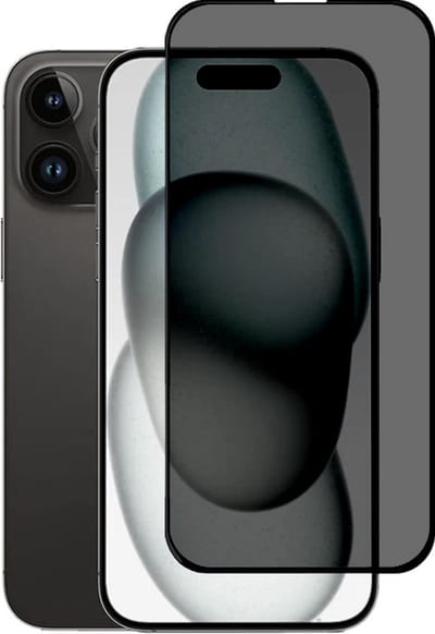 Privacy Screenprotector Geschikt Voor iPhone 15 - Volledige Beschermglas - PREMIUM Tempered Glass - 1 stuk