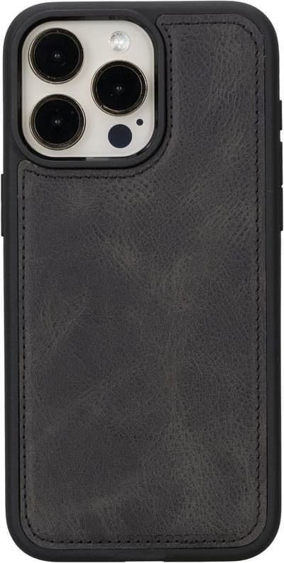 Lykke Leren Hoesje Geschikt voor IPhone 15 Pro Max| MagSafe Hoesje|Echt Leer|Zwart